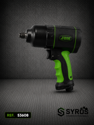 Llave de impacto neumática profesional de 1/2" para talleres de automoción y mantenimiento industrial.