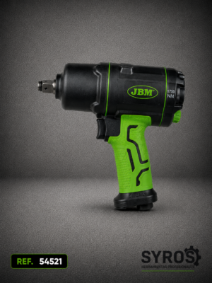 Llave de impacto neumática profesional de 1/2" con par máximo de 1.750 Nm para talleres de automoción.