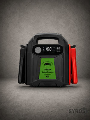 Arrancador portátil de baterías 12V con batería de litio para vehículos.
