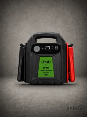 Arrancador portátil de baterías 12V con batería de litio para vehículos.