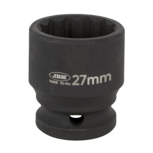 JBM Vaso de impacto corto de 12 caras - 1/2 27mm