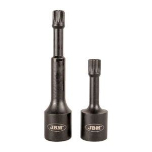 JBM 1/2 vasos de impacto especial para tornillos spline (xzn) m12 2/pcs