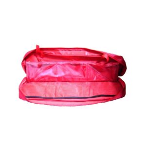 JBM Bolsa roja con 6 compartimentos y división para kit de emergencia