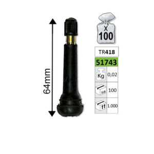 JBM Válvula para llantas tr418 64mm