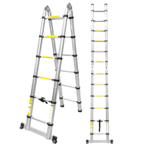 JBM Escalera telescópica en v plegable