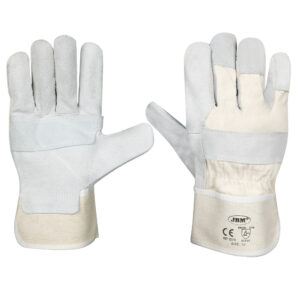JBM Guantes de piel y tela