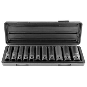 Set de 11 vasos de impacto hexagonal JBM de 1/2".