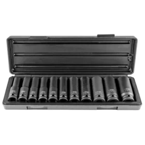 Set de 11 vasos de impacto hexagonal JBM de 1/2".