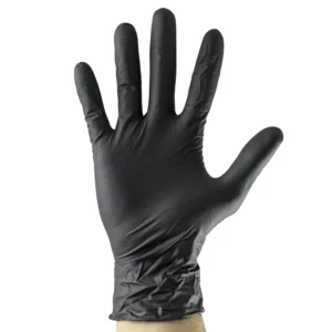 JBM Guantes negros desechables de nitrilo t:m 3.5mil