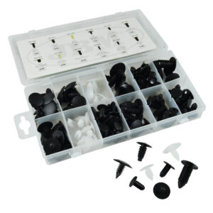 JBM Estuche de clips plásticos universales 128pcs