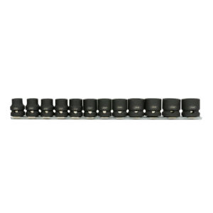 Set de 12 vasos de impacto hexagonales de perfil bajo JBM de 1/2".