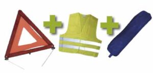 JBM Kit emergencia bolsa azul ribete+triangulo+chaleco