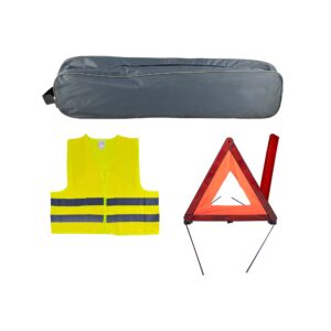 JBM Kit emergencia bolsa gris ribete+triangulo+chaleco