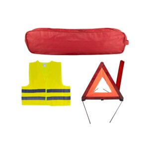 JBM Kit emergencia bolsa roja ribete+triangulo+chaleco