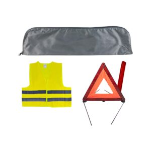 JBM Kit emergencia bolsa mini gris +triangulo+chaleco