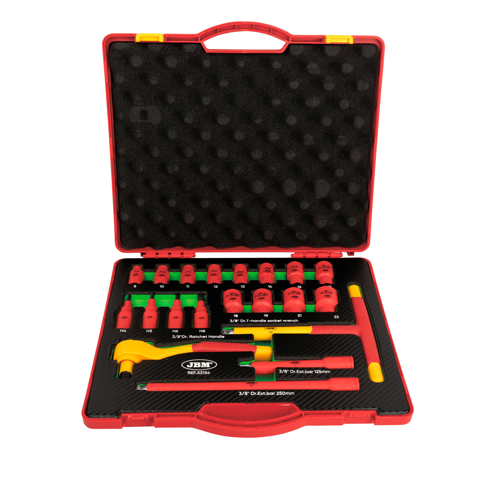 JBM Maletín de herramientas aisladas 20 pcs de 3/8