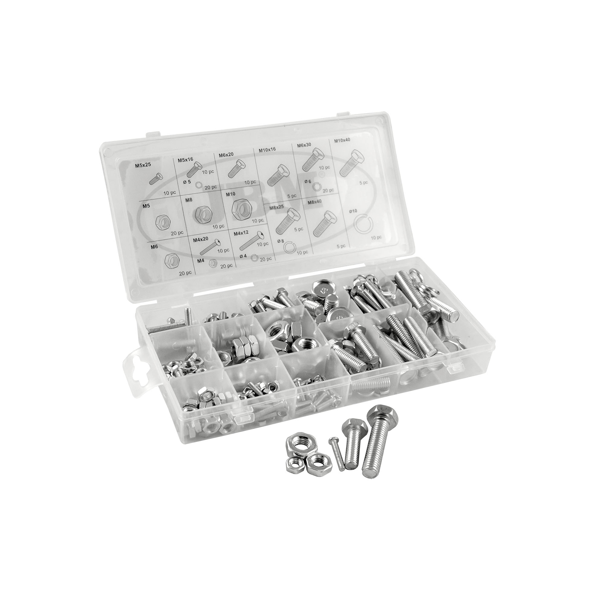 JBM Estuche de tornillos y tuercas 240pcs