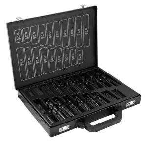 Estuche de brocas helicoidales JBM 1-10mm HSS 4241, negro