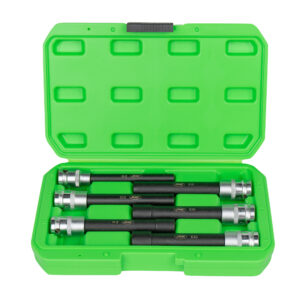 JBM Set de 6 vasos torx tipo e extra largos de 1/2 cincado