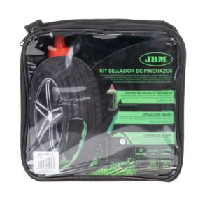 JBM Kit sellador de pinchazos - líquido y compresor de aire