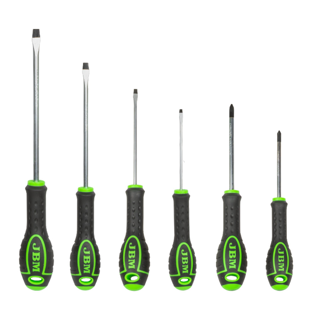 Set de 6 destornilladores JBM (2 estrella + 4 planos)