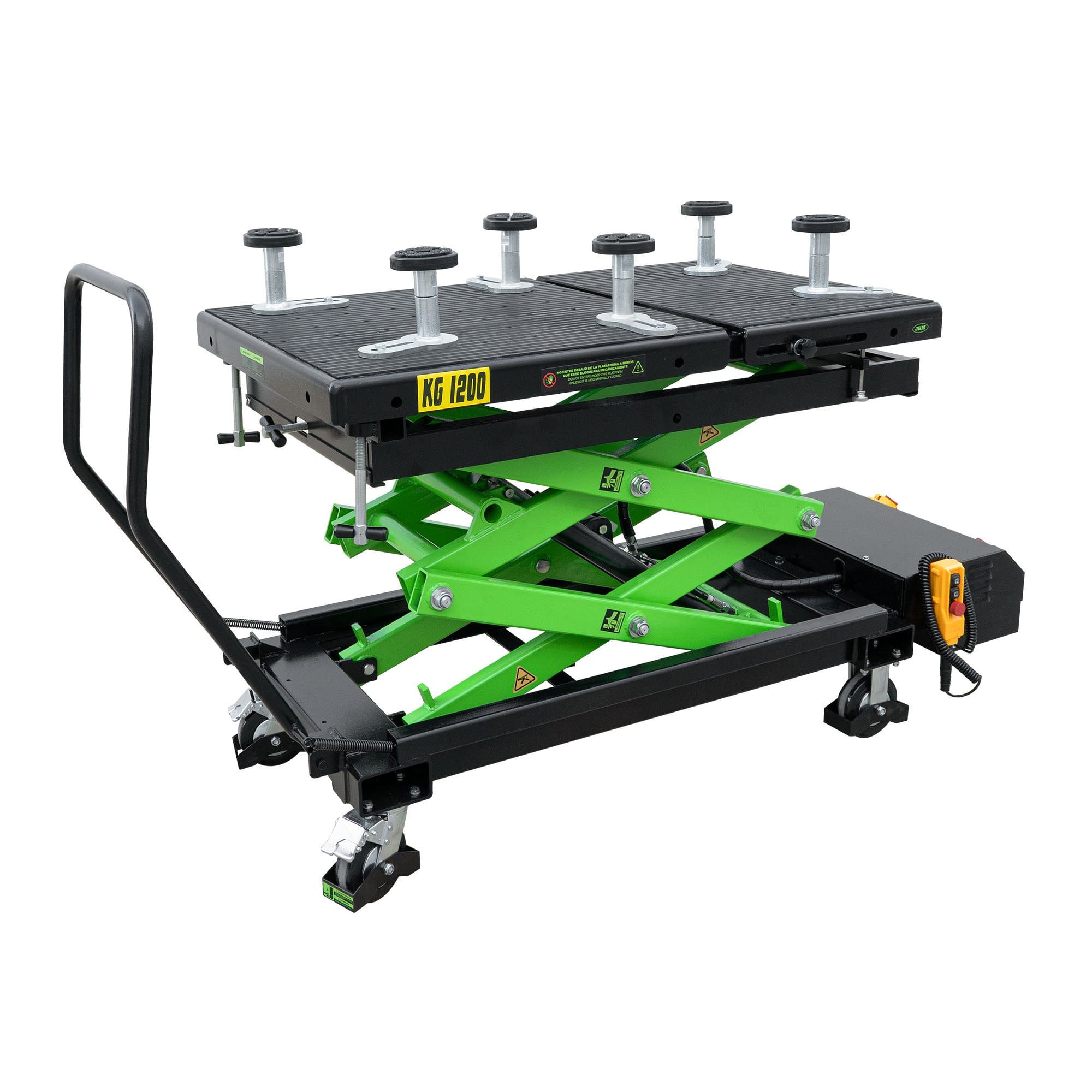 Mesa hidráulica JBM para baterías de vehículos eléctricos de 1200 kg.