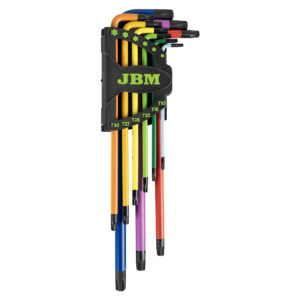 Set de 9 llaves Torx JBM de colores extralargas