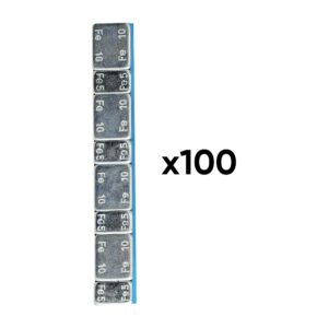 JBM Caja de 100 contrapesas adhesivas de hierro 60gr 4x10gr 4x5gr