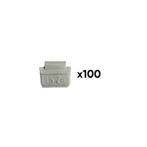 JBM Caja de 100 contrapesas zinc grapa 15gr. especial llanta universal