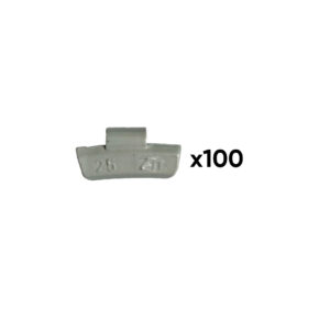 JBM Caja de 100 contrapesas zinc grapa 25gr. especial llanta aleación