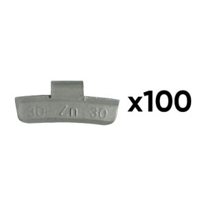 JBM Caja de 100 contrapesas zinc grapa 30gr. especial llanta aleación