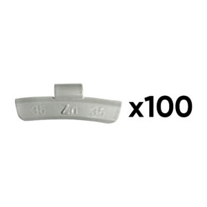 JBM Caja de 100 contrapesas zinc grapa 35gr. especial llanta aleación