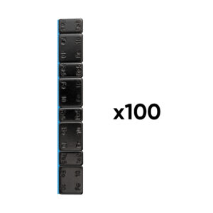 JBM Caja de 100 contrapesas adhesivas de hierro - 60gr. (4x10g + 4x5g) - negro
