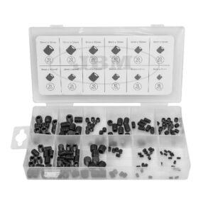 JBM Estuche de tornillos prisioneros con cabeza hexagonal métricos 160pcs