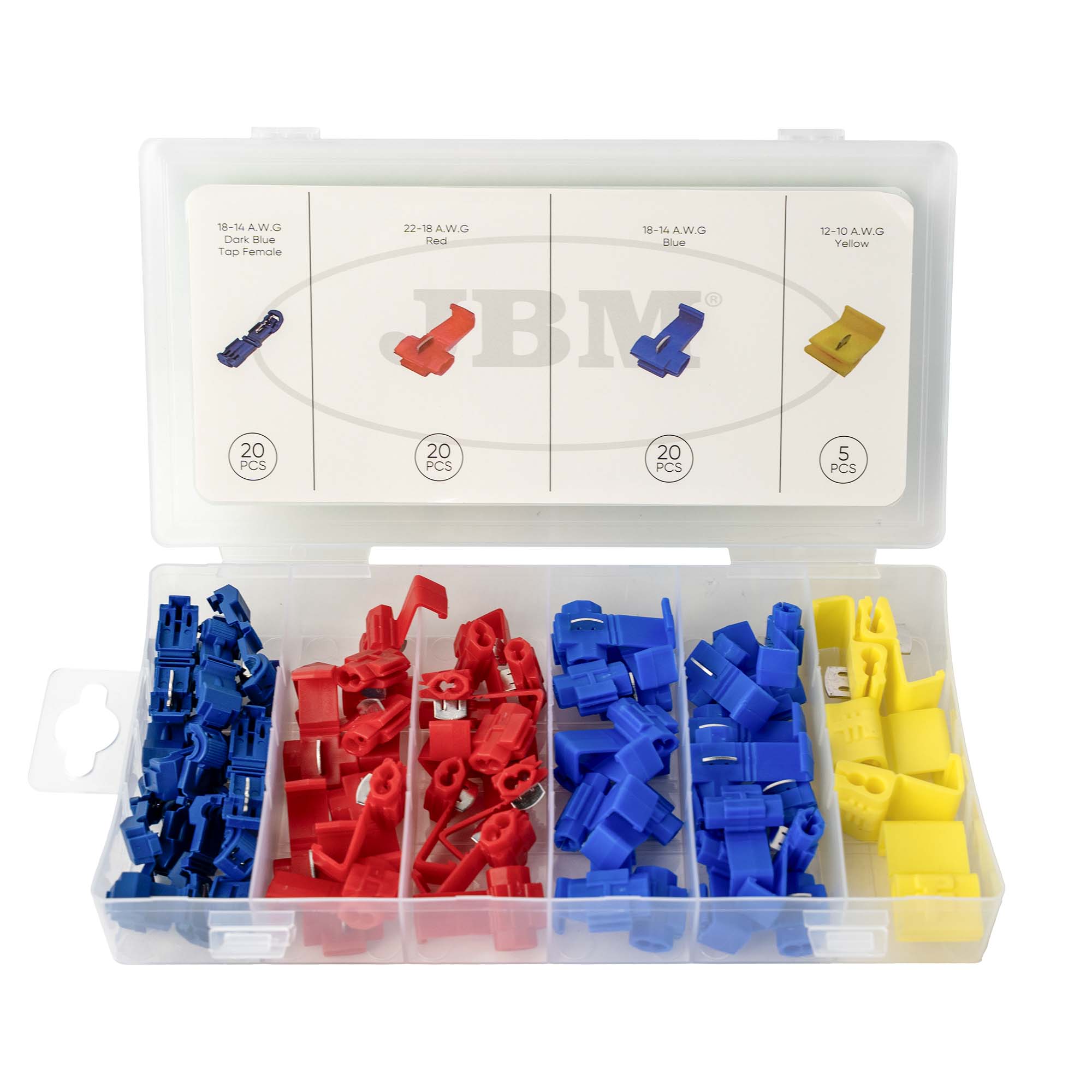 JBM Estuche de conectores rápidos de cable 65pcs