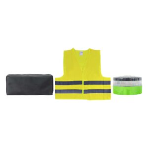JBM Kit de emergencia - bolsa pvc + baliza + chaleco