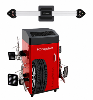 Alineador 3D de pared con mando a distancia para talleres de automoción.