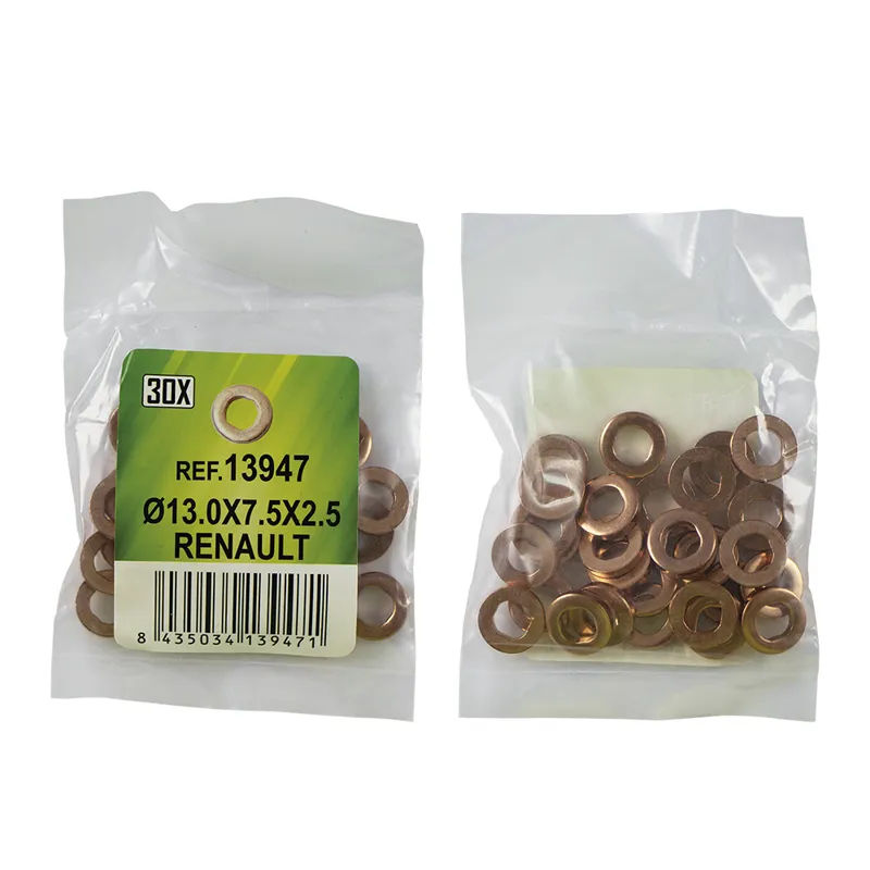 Bolsa de 30 arandelas de cobre para inyectores - ø13.0x7.5x2.5 - renault (ref. 53464) - JBM, referencia 13947, vista 2