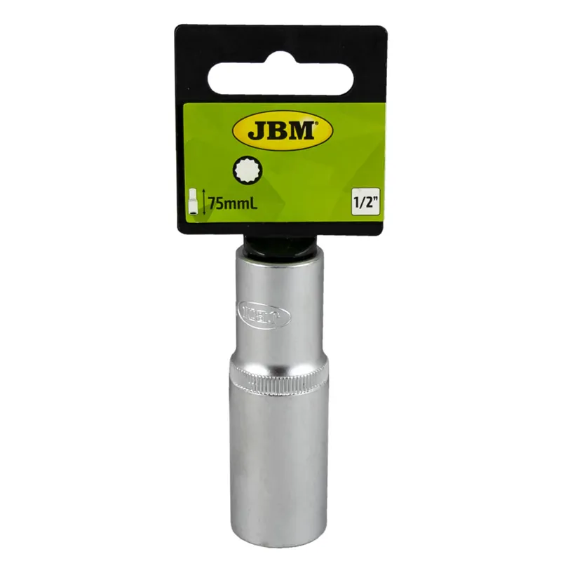 Vaso de 75 mm largo, 14 mm 12 cantos 1/2" JBM, referencia 10152, vista 2