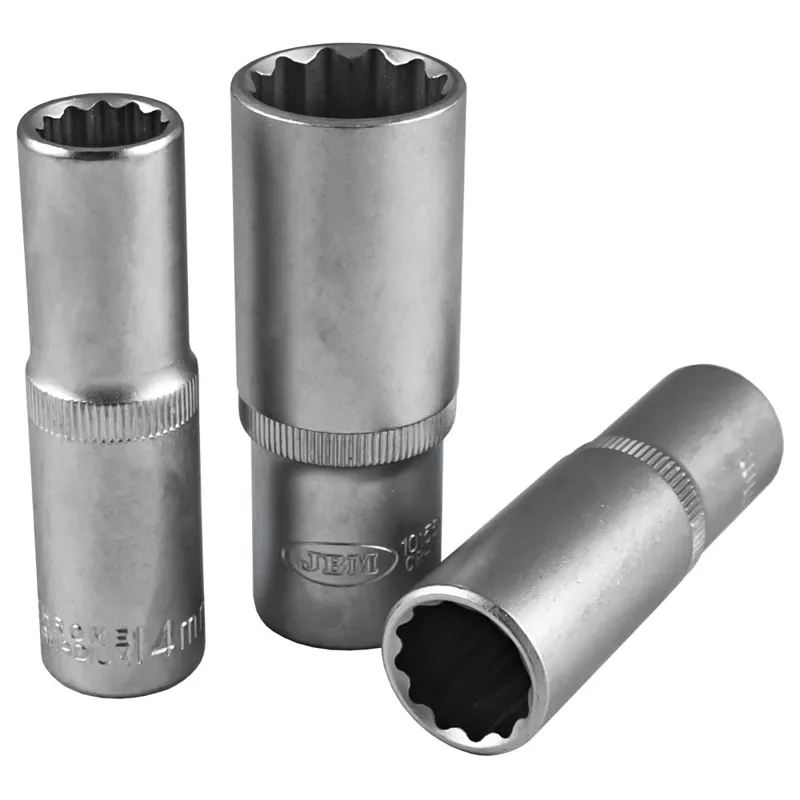 Vaso de 75 mm largo, 14 mm 12 cantos 1/2" JBM, referencia 10152
