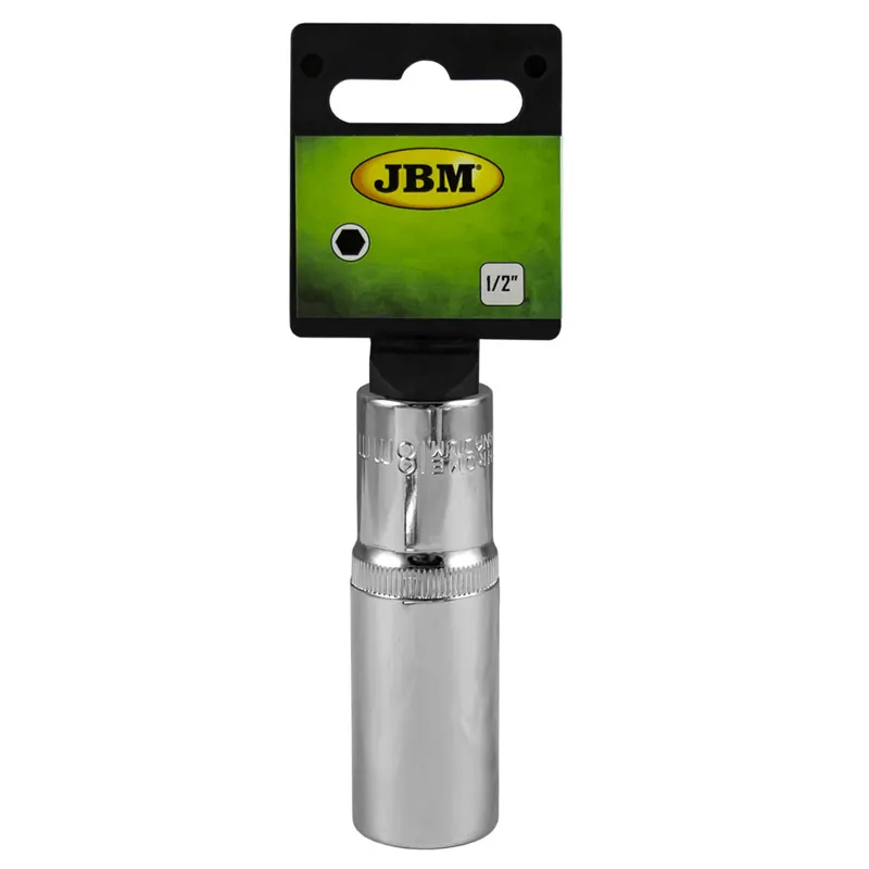 Vaso de 75 mm largo, 19 mm hexagonal 1/2" cromado JBM, referencia 13257, vista 2