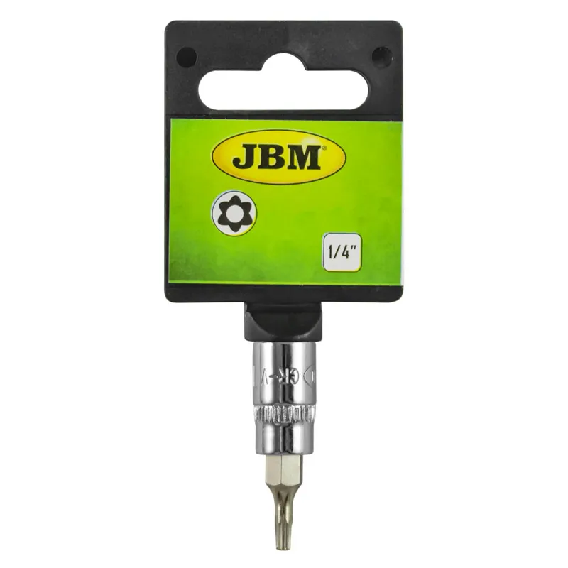 Vaso destornillador torx (tx) t8 inv cromado JBM, referencia 13390, vista 2